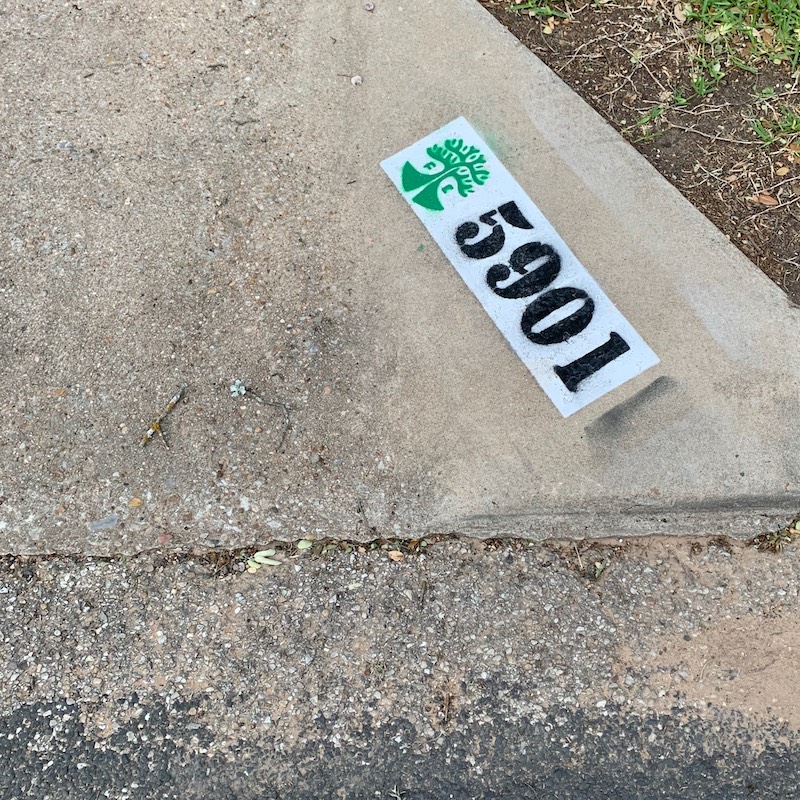 Street address with Austin FC logo